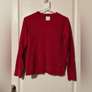 Calvin Klein Women's Vibrant Red Crew Neck Sweater